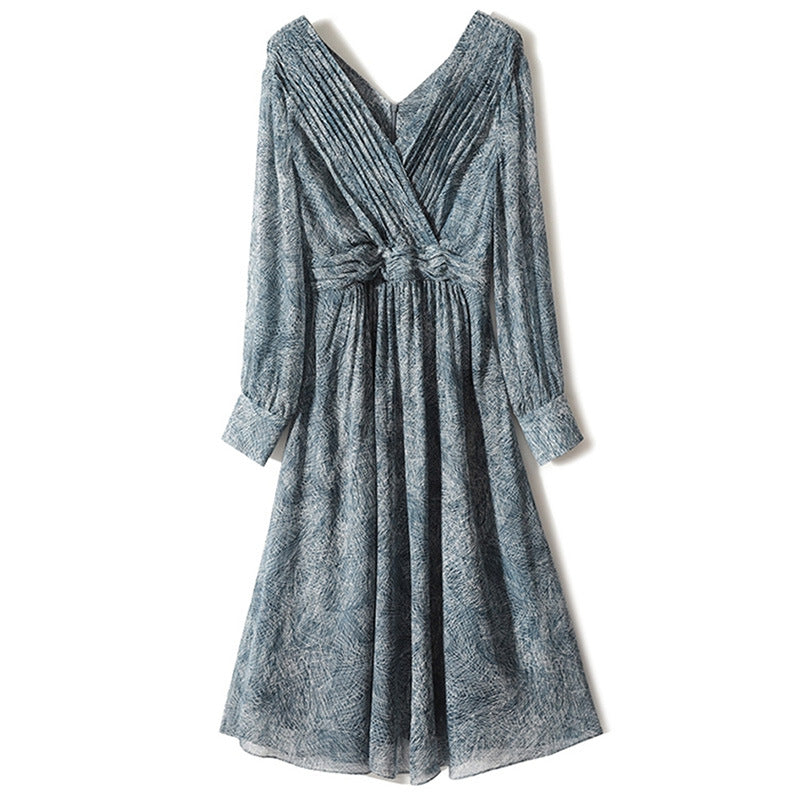 Robe Viola En Soie de Mûrier par Amawinc Drapé Léger et Élégant Enveloppante pour Jour et Nuit