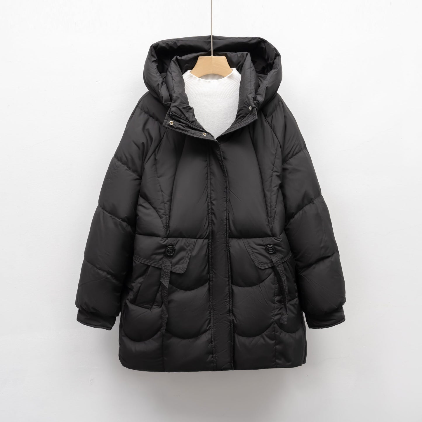 Damen bequeme Steppjacke mit Kapuze Amawinc