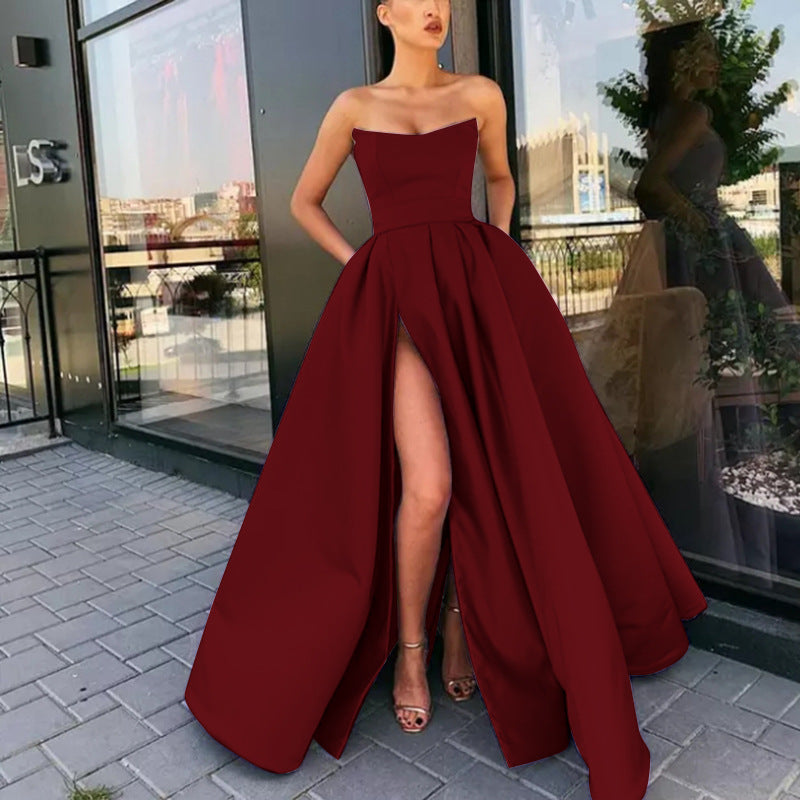 Edles langes Abendkleid für Bankett-Hostessen von Fudus