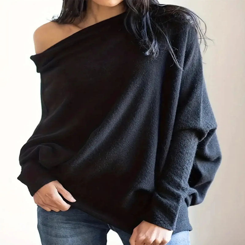 Damen lässiger Schal-Pullover Amawinc