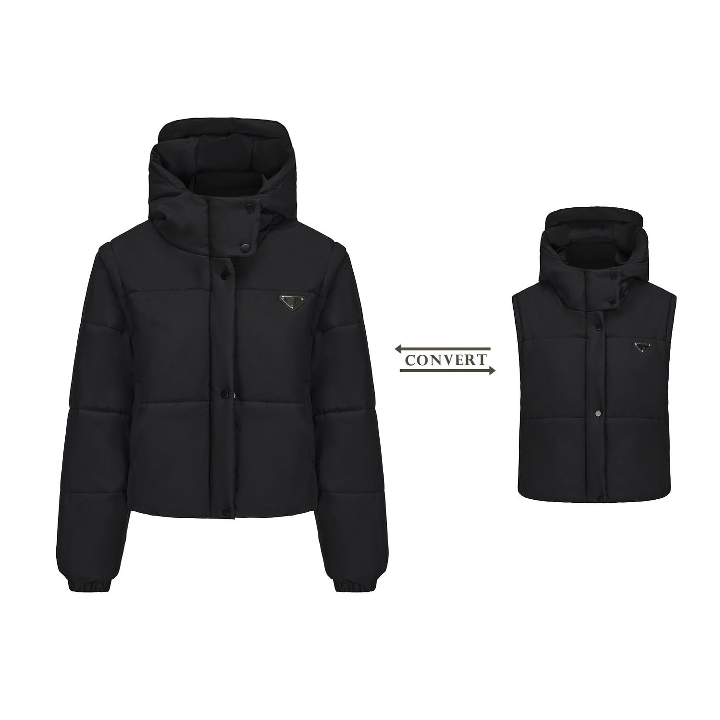 Damen wandelbare Steppjacke Amawinc