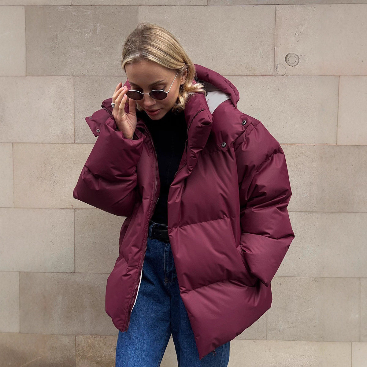 Damen Übergroße Daunenjacke Amawinc