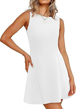 Damen ärmelloses A-Linien Kleid mit zeitlosem Schnitt Amawinc