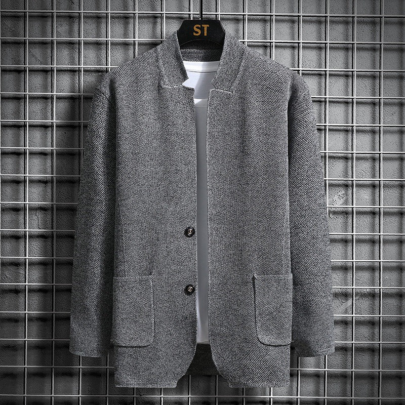 Damen elegante Jacke mit strukturiertem Design und praktischen Taschen Amawinc