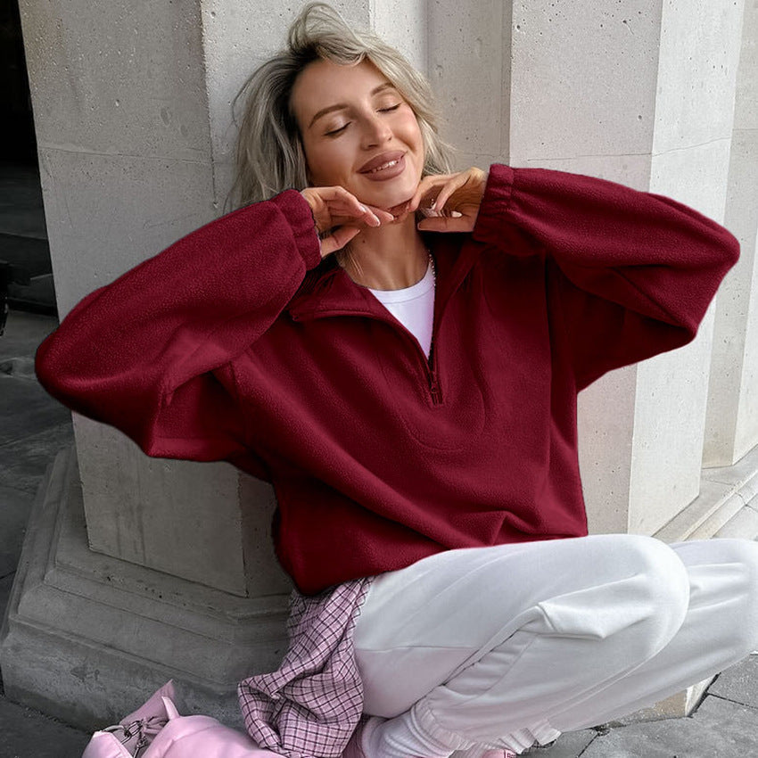 Damen Fleece Pullover Amawinc