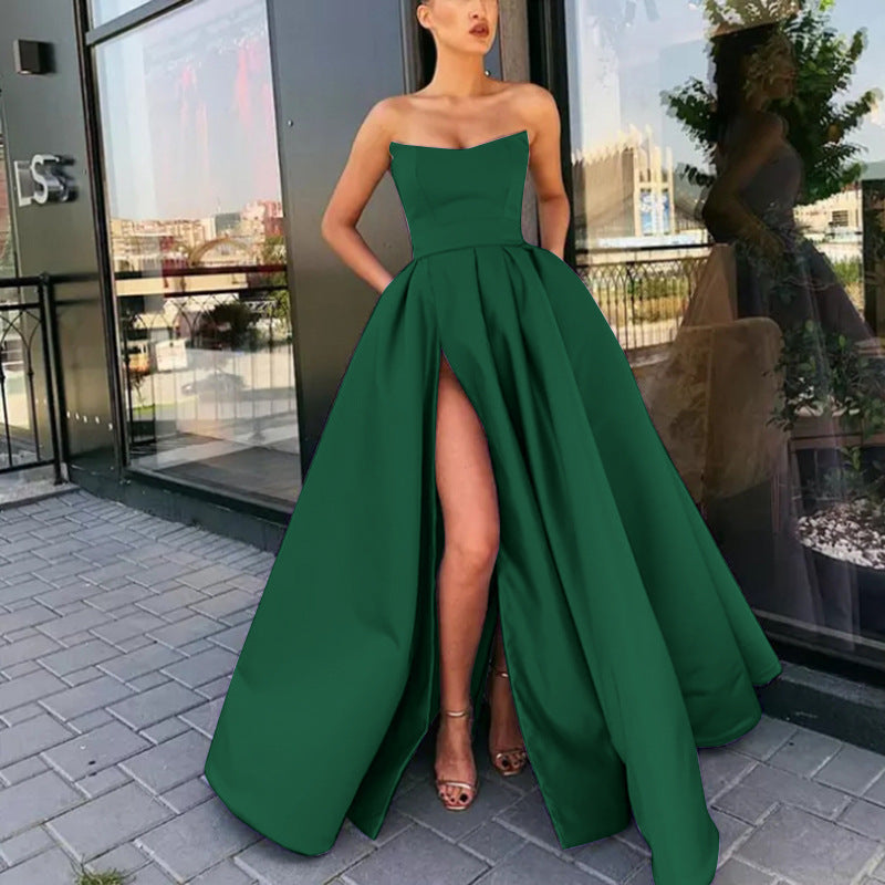 Edles langes Abendkleid für Bankett-Hostessen von Fudus