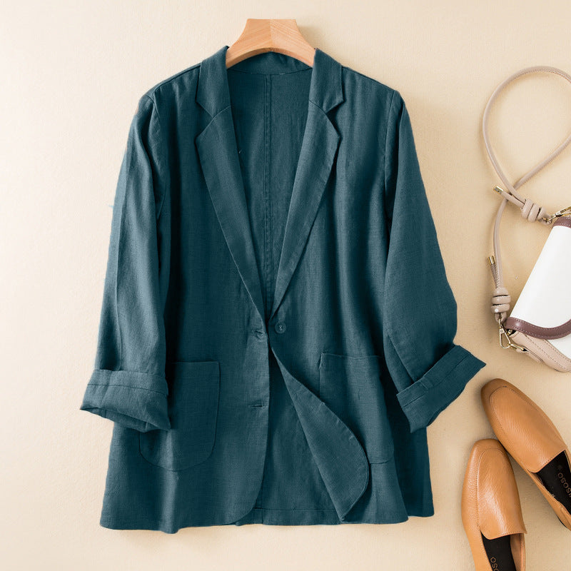Veste Femme Décontractée En Fibres Naturelles Manches Longues Boutonnée Sur Le Devant Nordic Flair