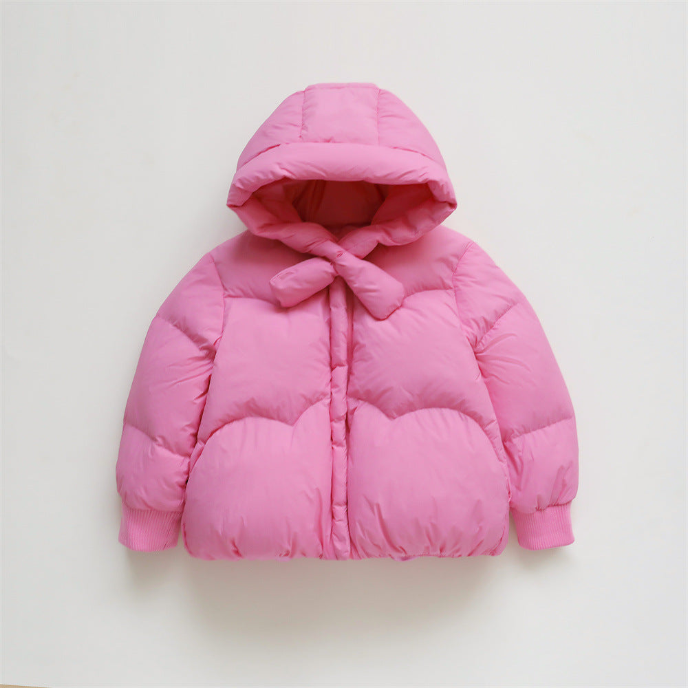 Damen Voluminöse Steppjacke mit Kapuze und hohem Kragen Amawinc