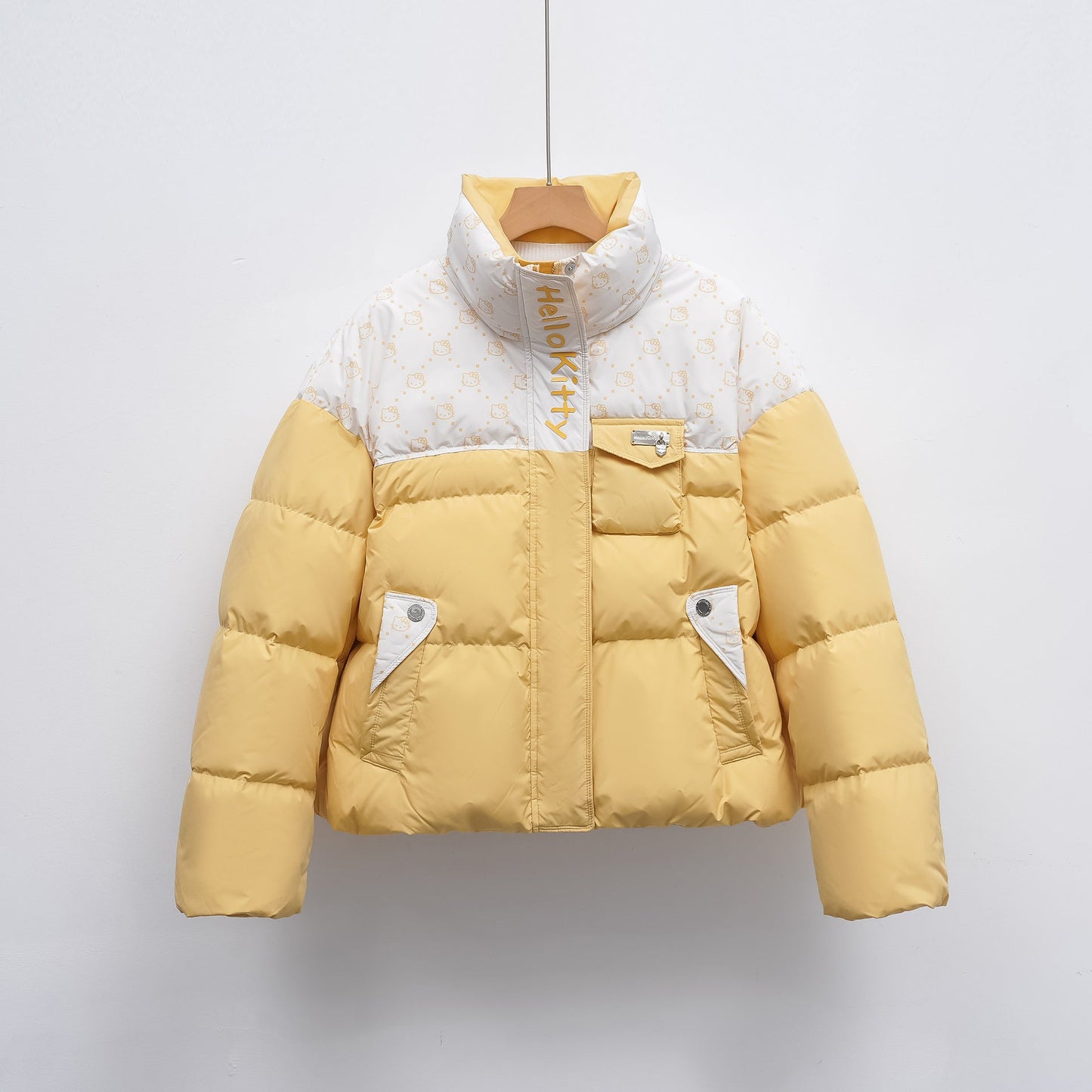 Damen Steppjacke mit hochschließendem Kragen und modischem Muster Amawinc