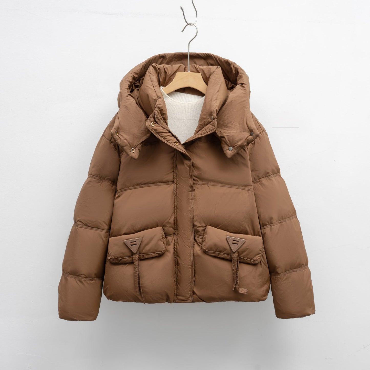 Damen Isolierte Steppjacke mit praktischen Taschen und Kapuze Amawinc