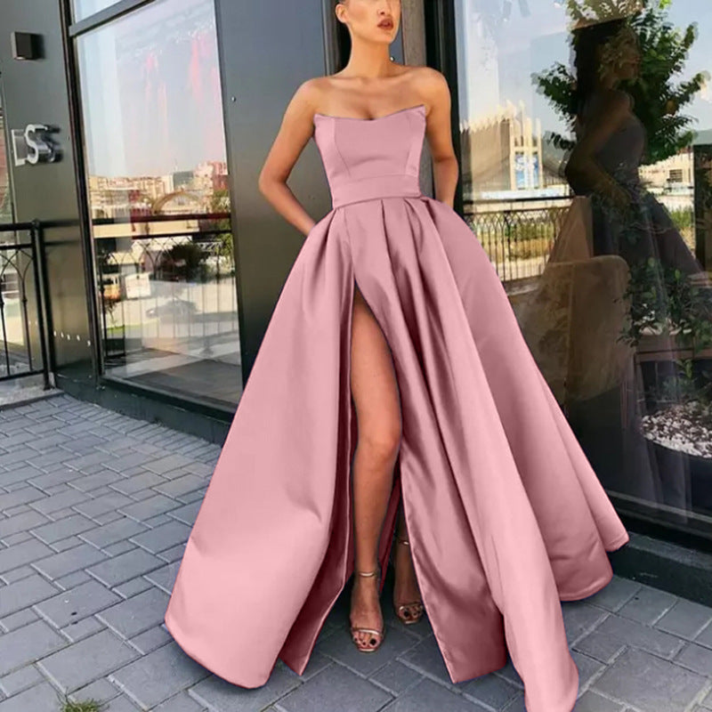 Edles langes Abendkleid für Bankett-Hostessen von Fudus