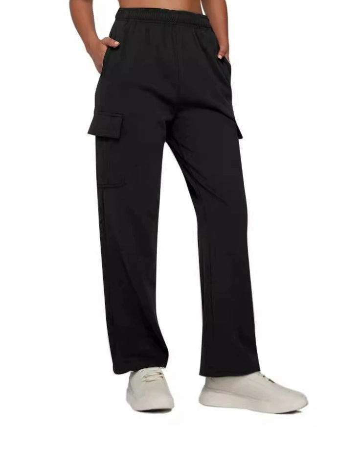 Damen Cargo-Hose mit weitem Bein und praktischen Seitentaschen Amawinc