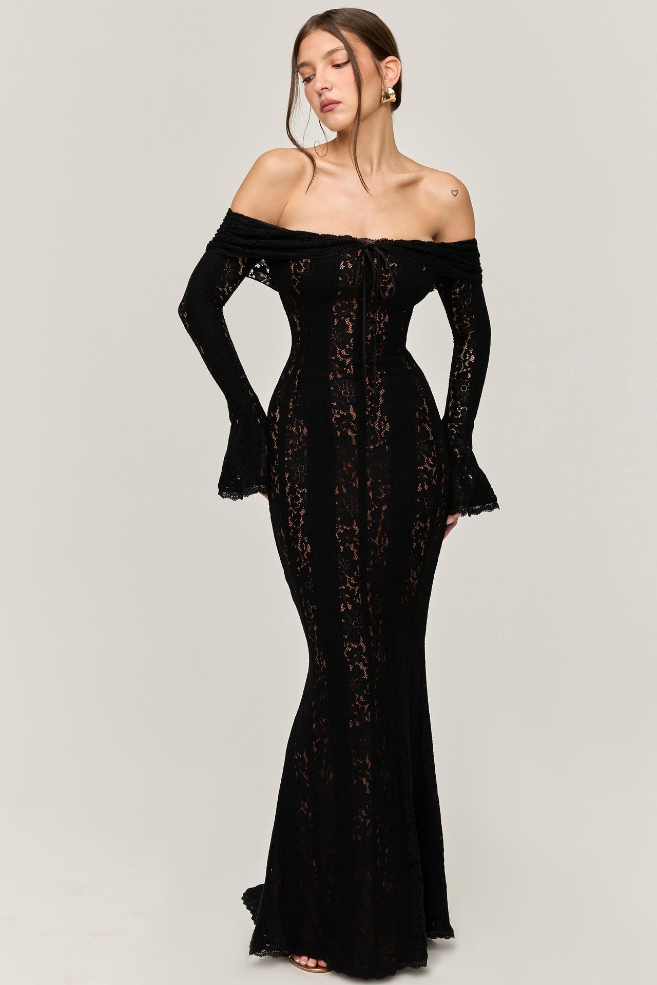 Fudus Elegantes Bustier-Langkleid, figurbetontes Meerjungfrauenkleid