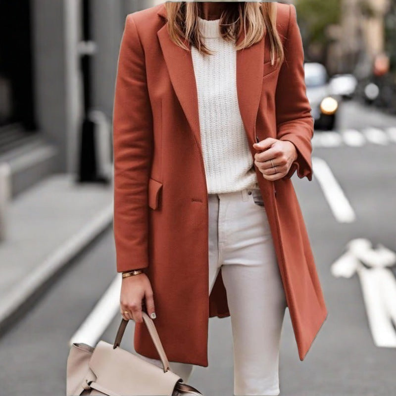 Damen Lässiger und eleganter Langmantel Amawinc