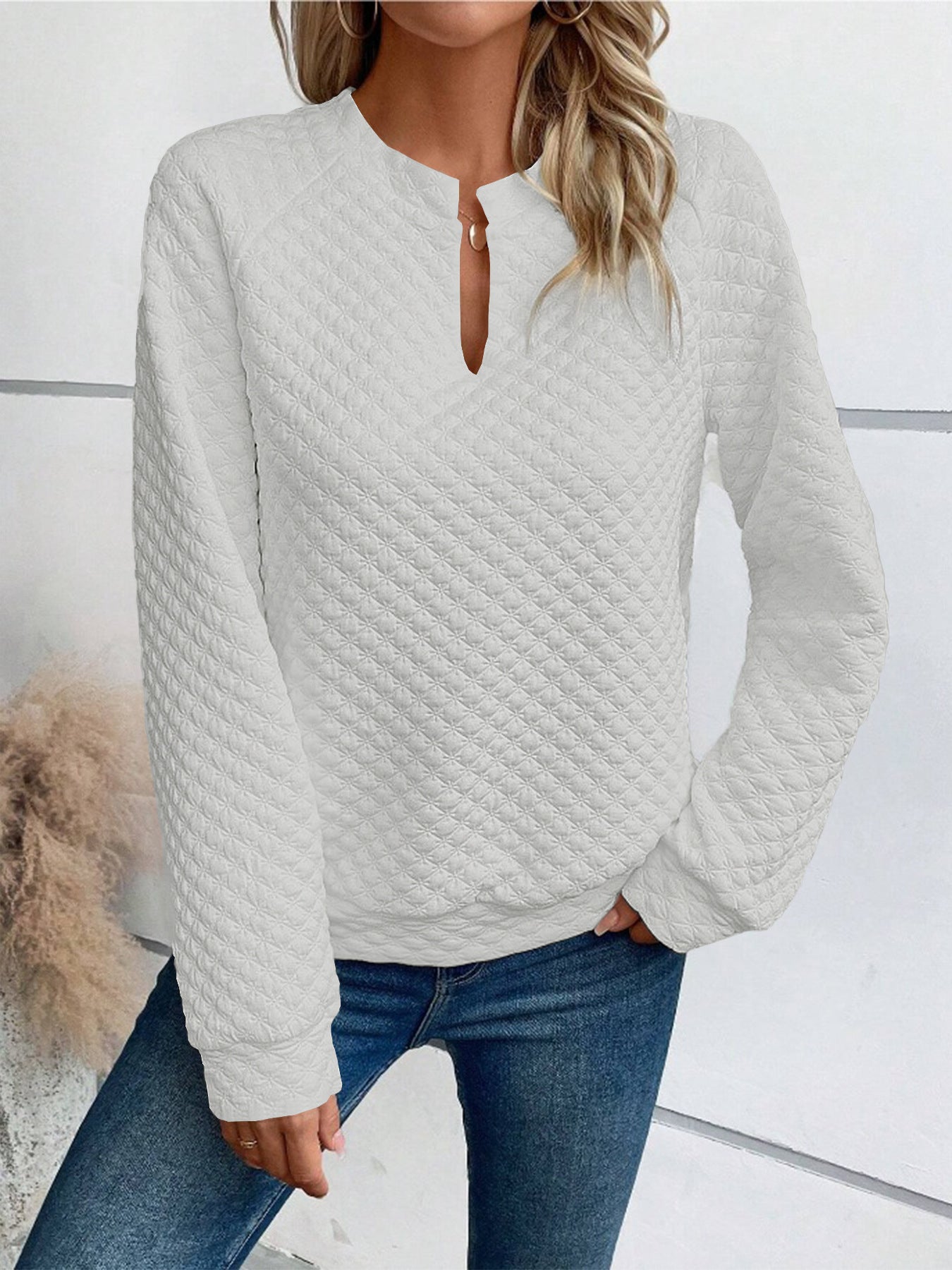 Damen Quilted Pullover Amawinc