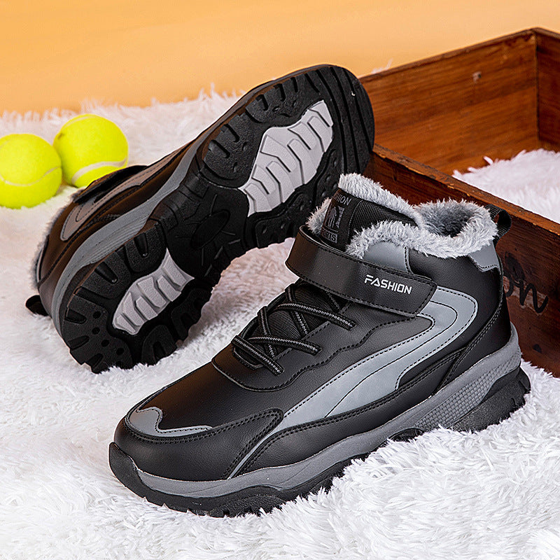 Damen Warm gefütterte Winterstiefel mit rutschfester Sohle und verstellbarem Klettverschluss Amawinc