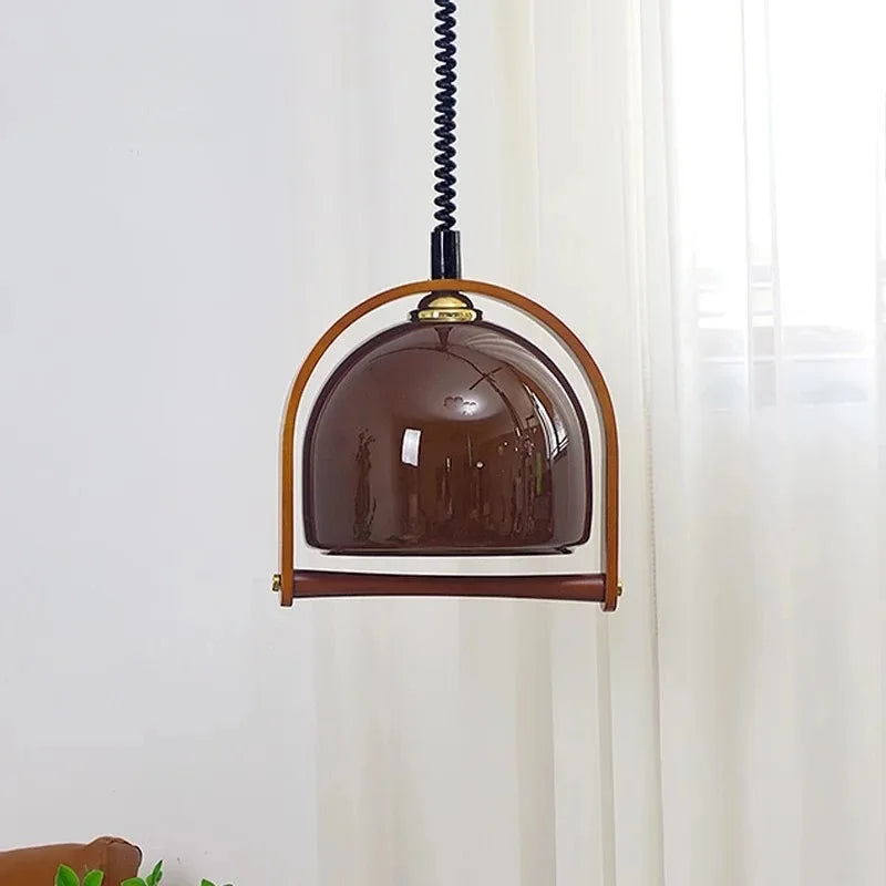 Antike Bauhaus Holz Hängelampen