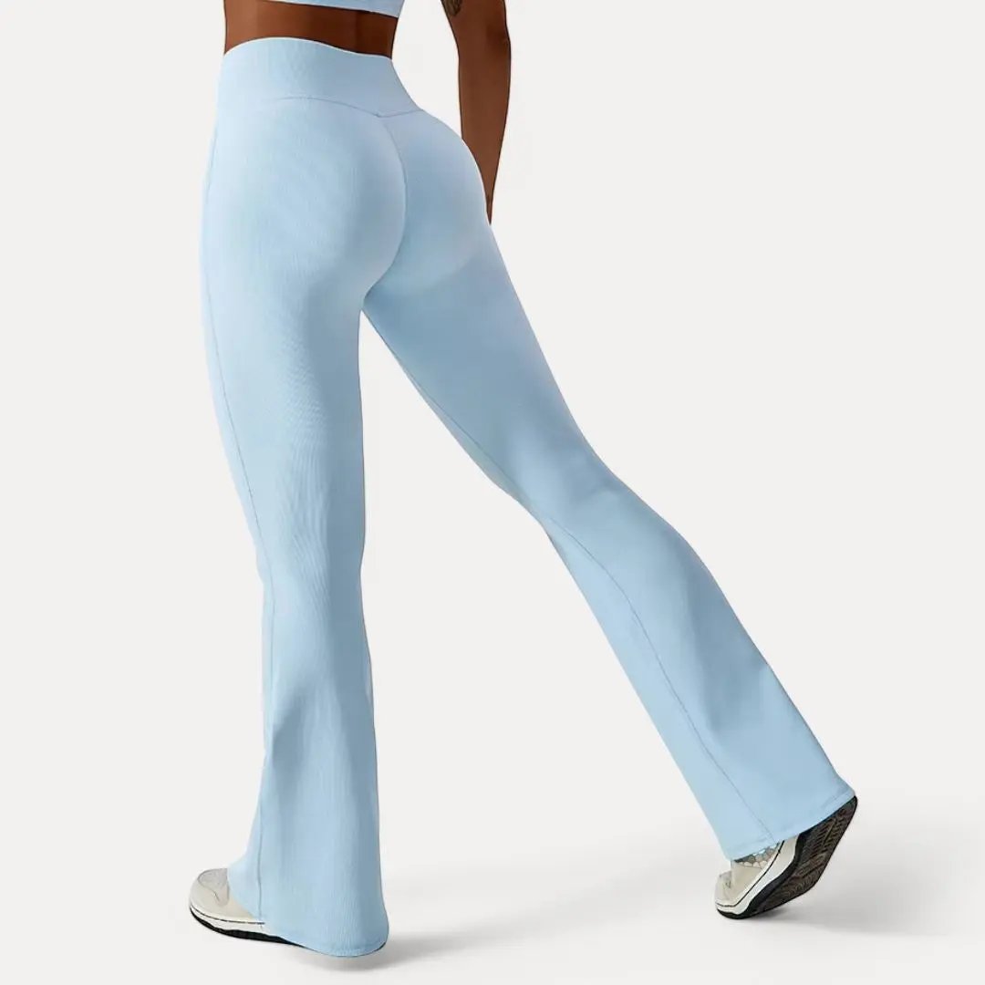 Leggings Olga À Jambe Large Pour Activité Avec Taille Croisée Respirants Évacue Humidité Confortables