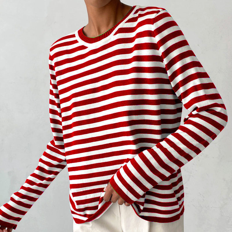 Sophie Chemise à Rayures Élégante à Manches Longues Confortable et Fluide pour Toutes Occasions