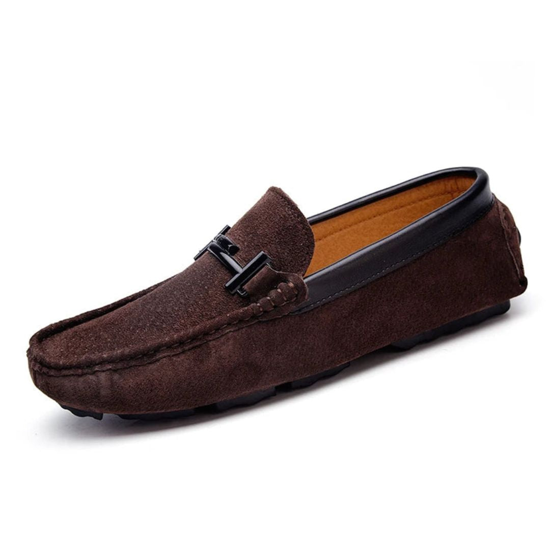 Mocassins En Cuir Orin Prestige Luxe Confort Toute La Journée Avec Détails Contrastés Et Douillet Intérieur