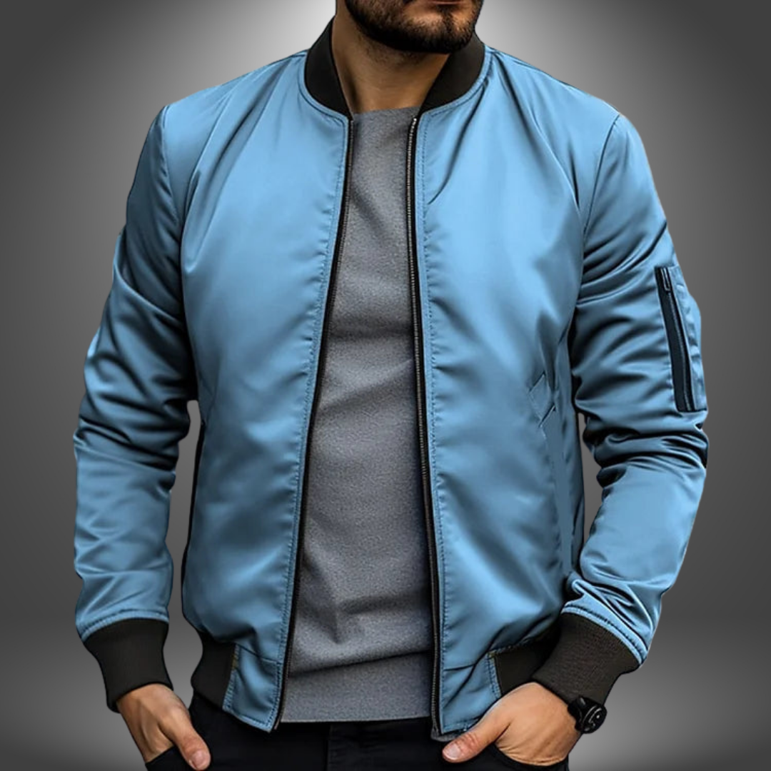 Veste Bomber Légère Pour Homme Amawinc Oliver Respirante Confortable Idéale Automne Printemps