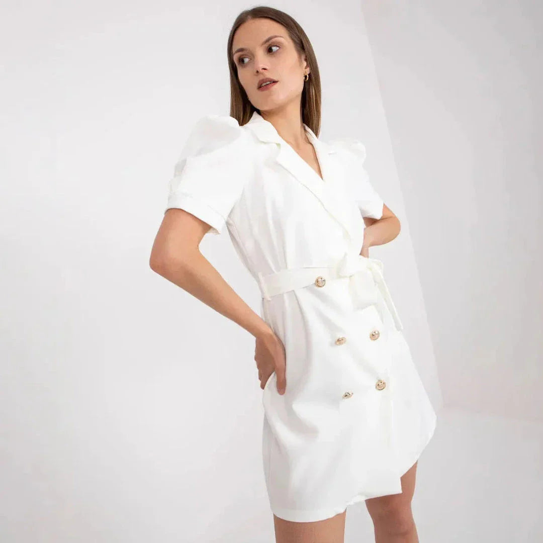 Robe Blazer Paula Manches Bouffantes Mini Pour Élégance Urbaine Et Style Professionnel Raffiné