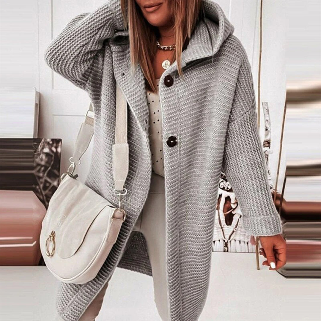 Megan Cardigan Femmes À Capuche Manche Longue Pour L’Hiver Confort Et Style Décontracté