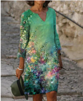 Robe Midi Fleurie Pour Femme À Encolure V Hailey Confort Élégance Artisanal Pour Révéler Votre Style Estival