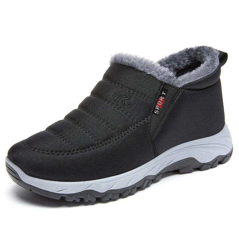 Bottes D'Hiver Étanches Pour Femmes Motif Matelassé Confortables Et Faciles À Enfiler