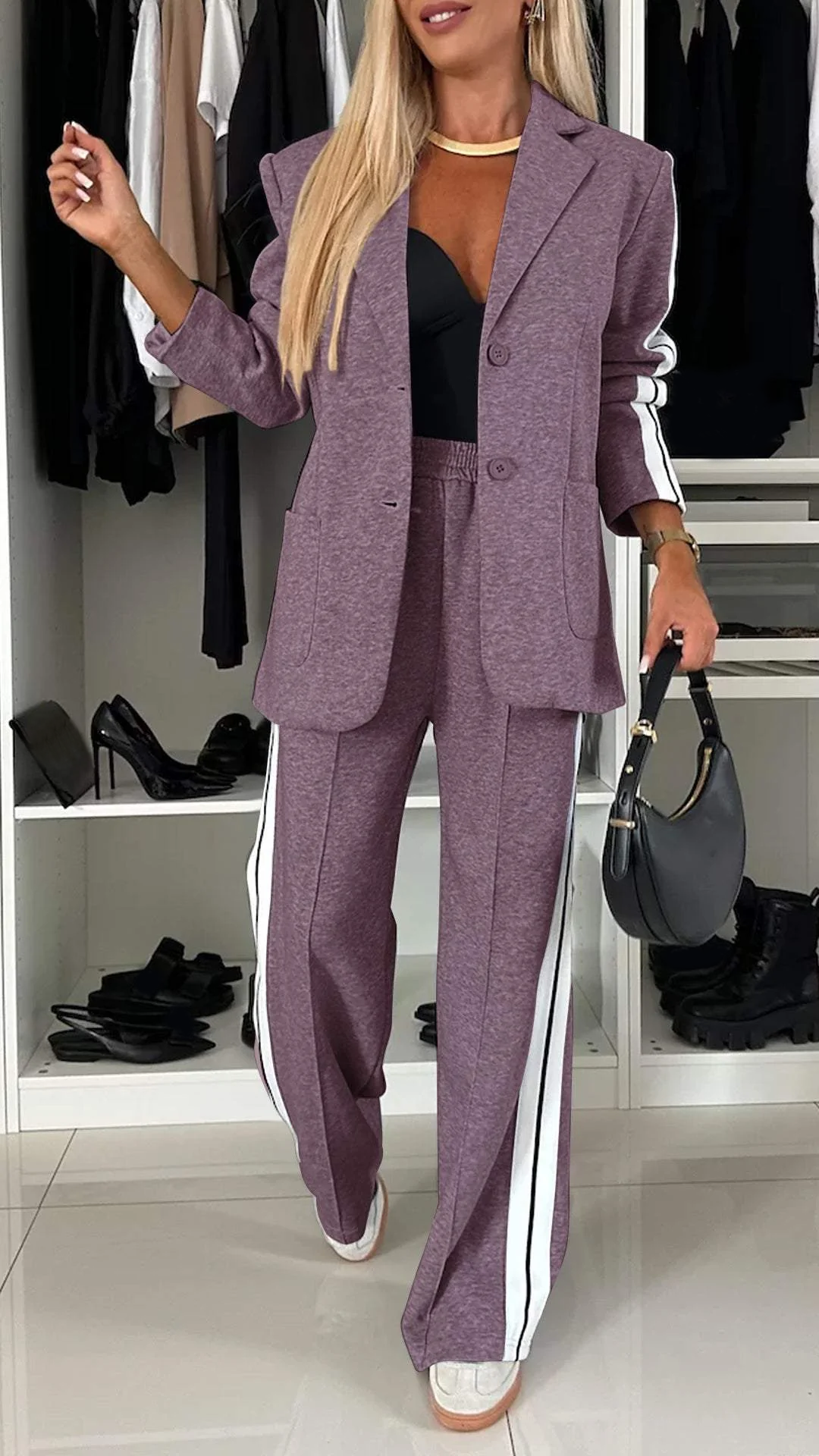 Baumwollblazer für Damen mit langen Ärmeln – elegant für Business