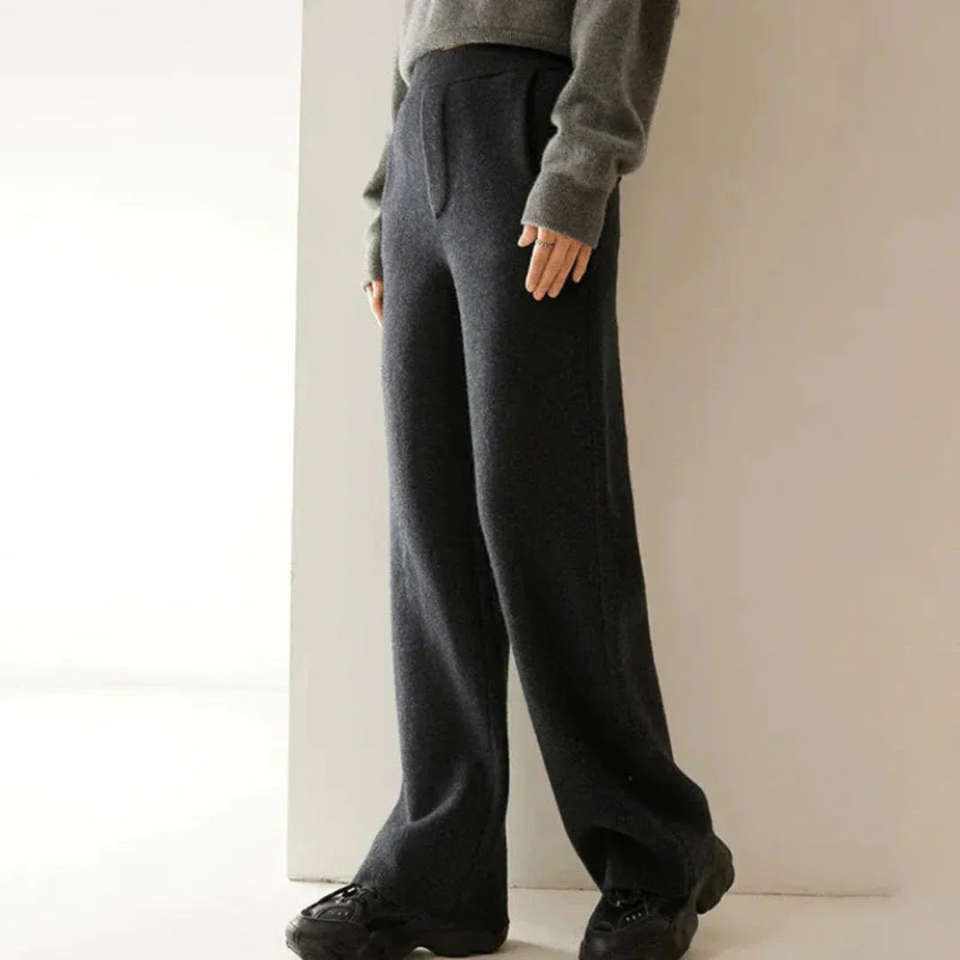 Pantalon Évasé En Cachemire Renata À Jambe Large Confort Durable Élégance Intemporelle