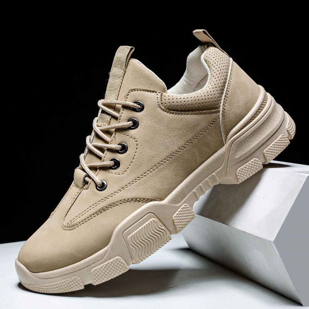 Baskets Homme Renzo Urban Trek en Suède Durable Semelle Absorbante Cheville Perforée Polyvalentes Ville et Trail