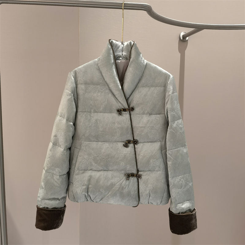 Veste Doudoune Chenille Rétro Chic Pour Femmes Chaude Et Légère Pour Automne Hiver