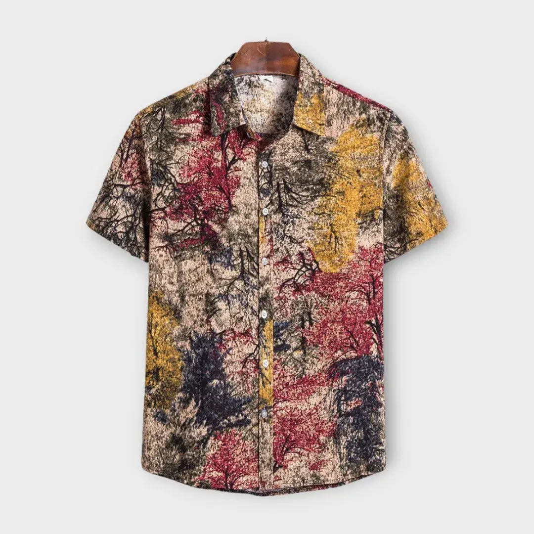 T Shirt Léger Et Respirant Riccardo Rossi Mare Artico Avec Motif Arbre Pittoresque Pour Plage Et Promenade