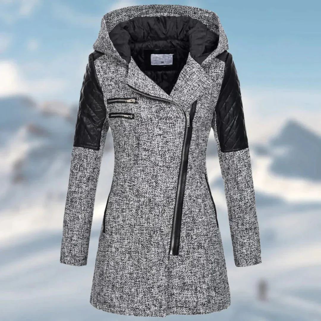 Aila: Langer Wintermantel mit Kapuze