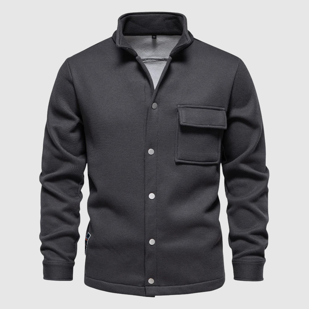 Veste Polaire Everest Roberto Russo Avec Poches Poitrine Et Fermeture Bouton Pour Automne Et Hiver