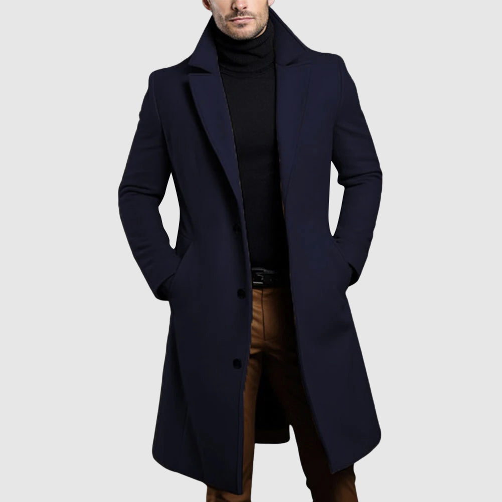 Manteau Long En Laine Roberto Russo Luxe Avec Col Relevé Et Silhouette Parfaite Pour Automne Et Hiver