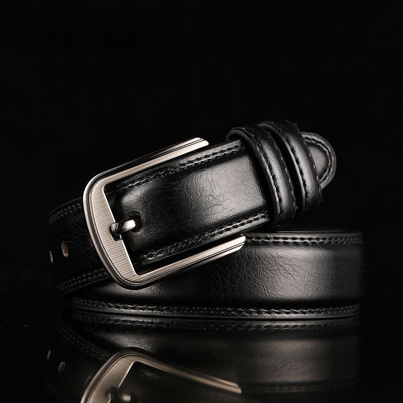 Ceinture en Cuir Plein Grain Trevico Roberto Russo avec Boucle Métal Brossé pour un Style Minimaliste et Sophistiqué
