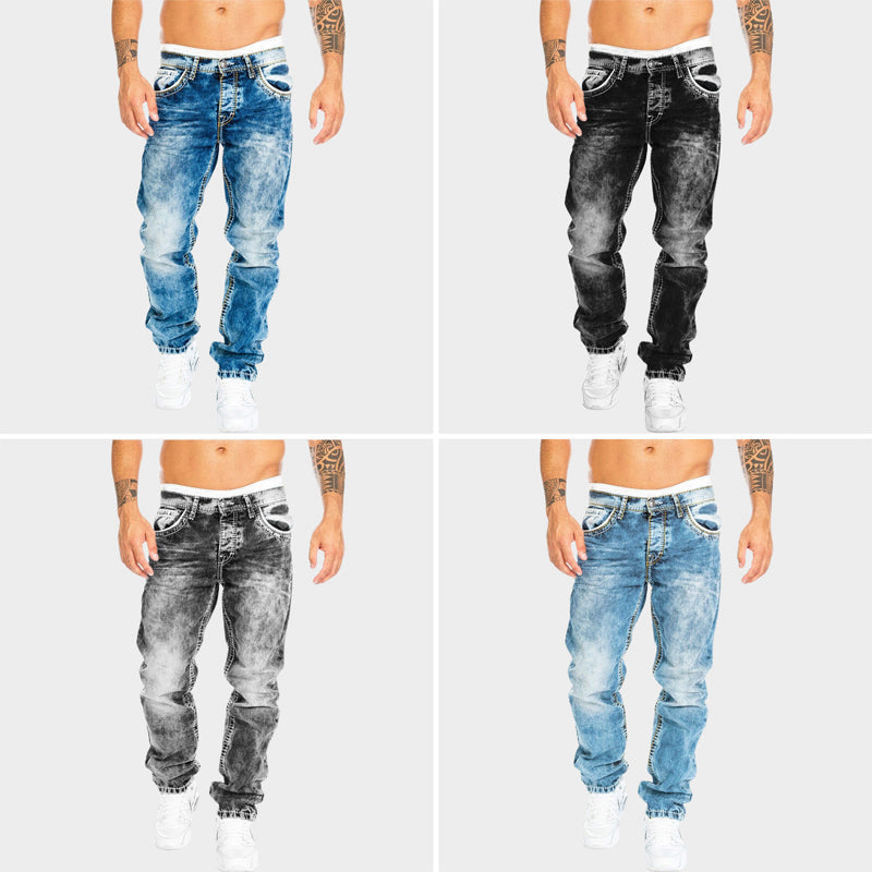 Roberto Russo Jeans Denim Urbains Slim Coupe Lavage Clair 4 Couleurs Disponibles