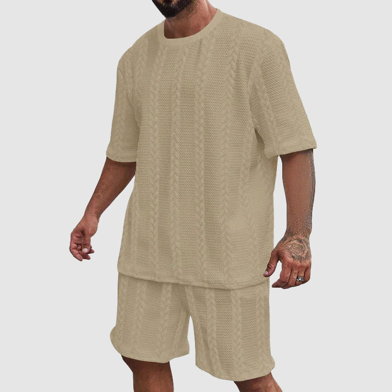 Ensemble Survêtement Urbain Roberto Russo Tissu Texturé Avec Séchage Rapide Pour Look Moderne Et Sportif
