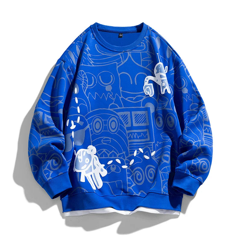 Rylan Sweatshirt Pullover En Coton Streetwear Unisexe Coupe Décontractée Respirante Col Rond Classique