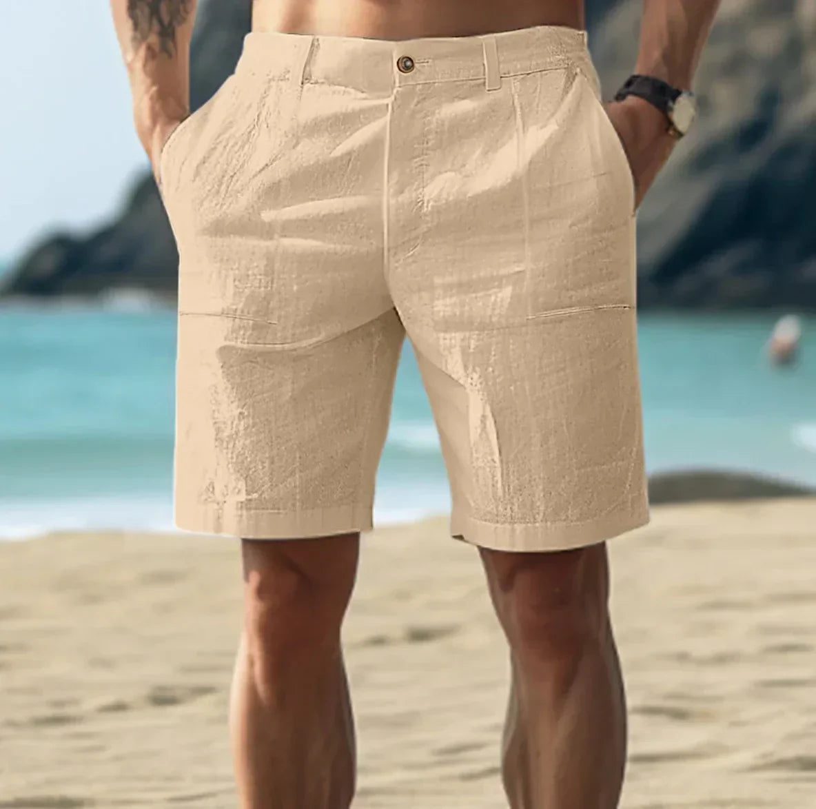 Bequeme Herren-Leinenhorts für entspannte Sommertage