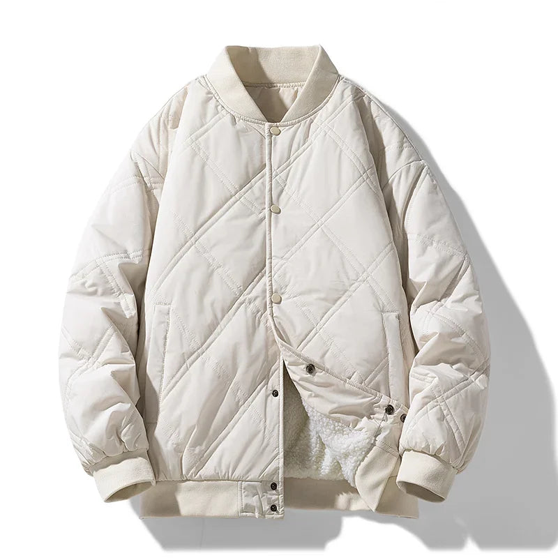 Amawinc Arlo Veste Pour Homme Doublée Polaire Intérieure Chaude Extérieur Matelassé En Coton Hiver
