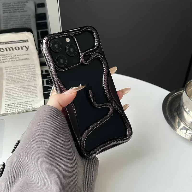 Amawinc Orion Coque iPhone Snake Plated Avec Design Creux Et Finition Electroplaquée TPU Protection Dissipation Thermique