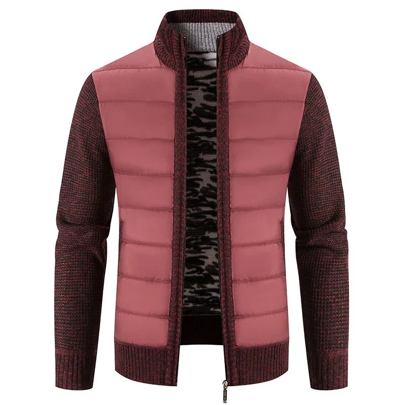 Maximilian: Stehkragenjacke im Patchwork-Stil