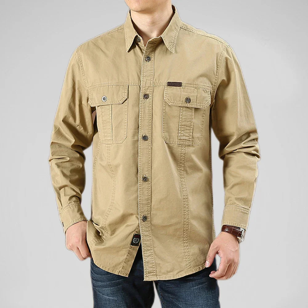 Chemise De Travail Utilitaire Pour Homme Gavin Durable Avec Multiples Poches Pour Journées De Travail Organisées Amawinc