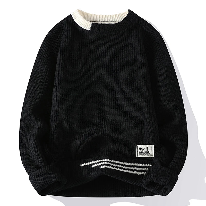 Pull En Maille Harrison Bloc De Couleurs Col Rond Coupe Smart Casual Avec Élastique