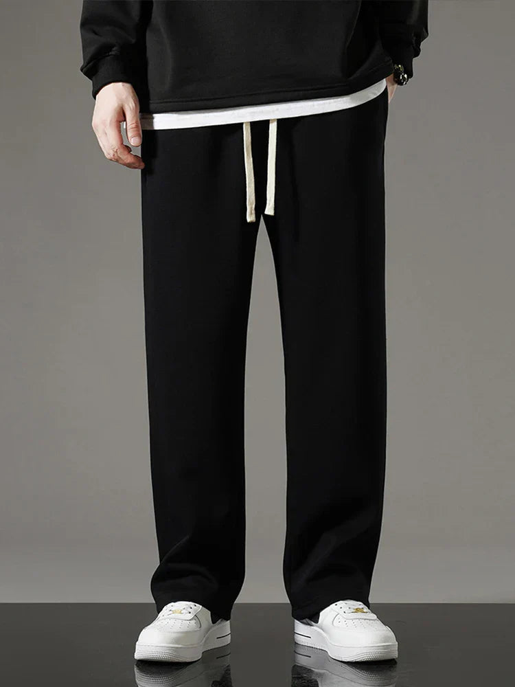 Pantalon De Survêtement En Mélange De Coton Coupe Décontractée Avec Taille Ajustable Lavable En Machine Pour Le Lounge