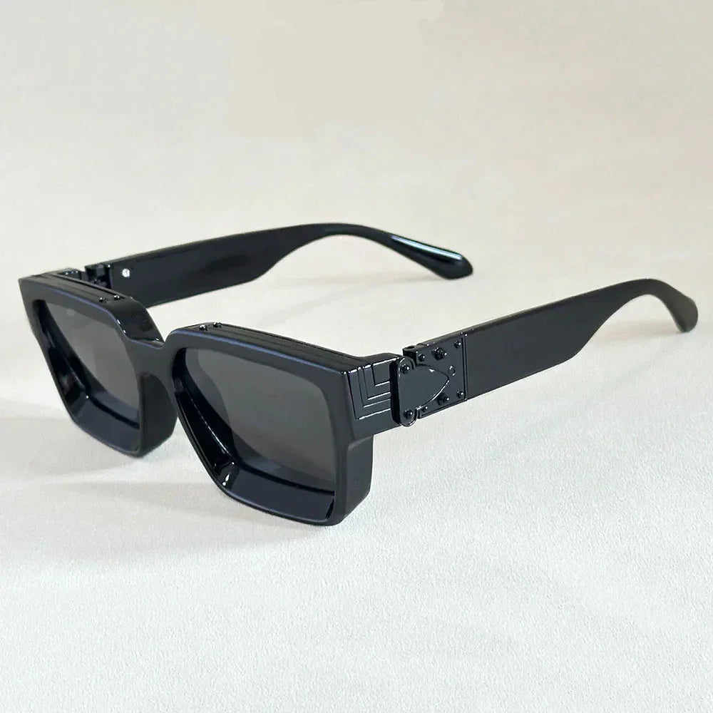 Monza Lunettes de Soleil Angulaires Rétro Oversize en Acétate Léger Protection UV Verres Teintés Résistants aux Rayures