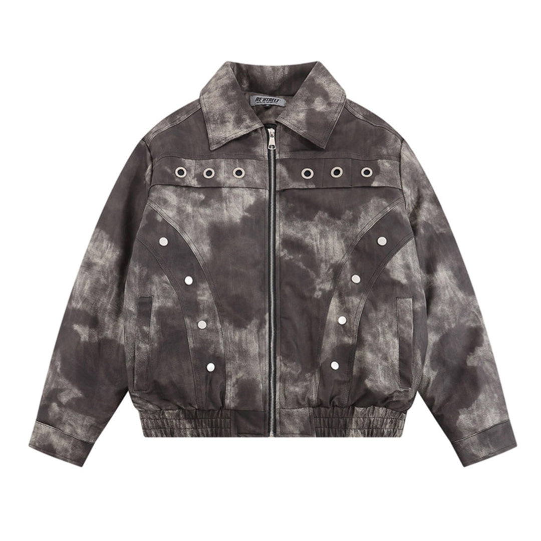 Veste Revolve Doublée À Motif Nuageux Avec Coutures Soignées Et Manches À Boutons Rétro Pour Soirées Jazz